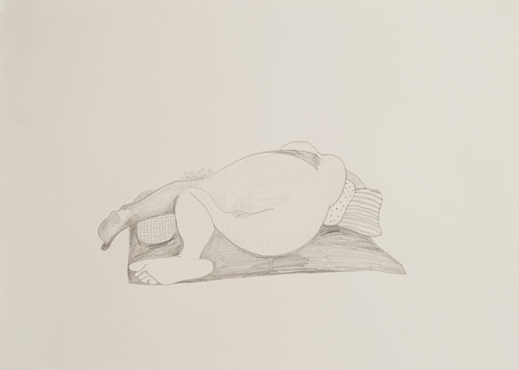 nude drawing, pencil on paper