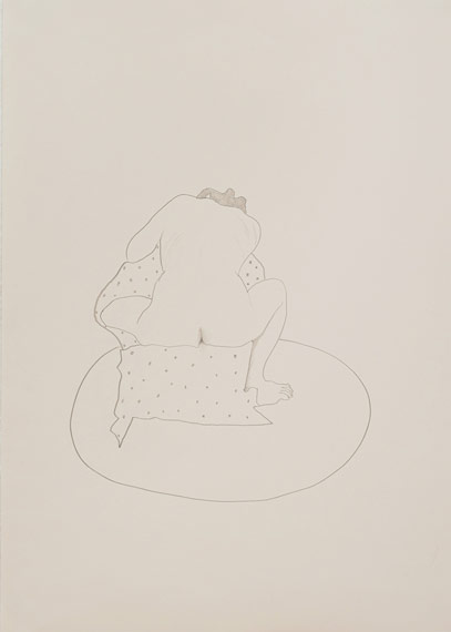 nude drawing, pencil on paper