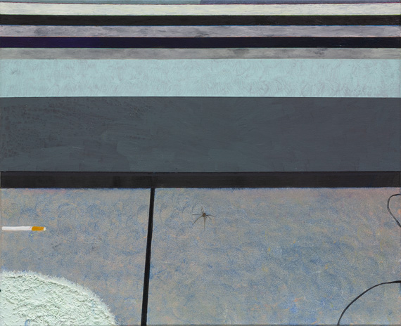 Little (Spy)der In Your Flat, Klovorleger – zeitgenössische Malerei, Acryl, Leimfarbe, Tempera und Öl auf Leinwand, von Alexander Wessel, Düsseldorf